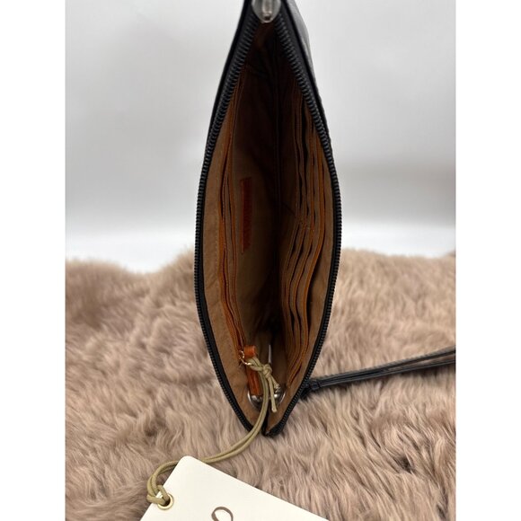 Hobo Vida Wristlet Clutch Wallet Black Polished Leather Dust Bag Included NWT - Picture 7 of 9